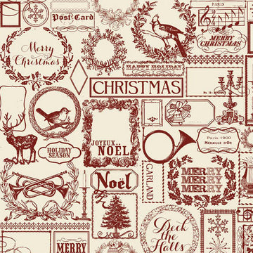 Lost and Found Christmas Main in Red by Riley Blake Designs