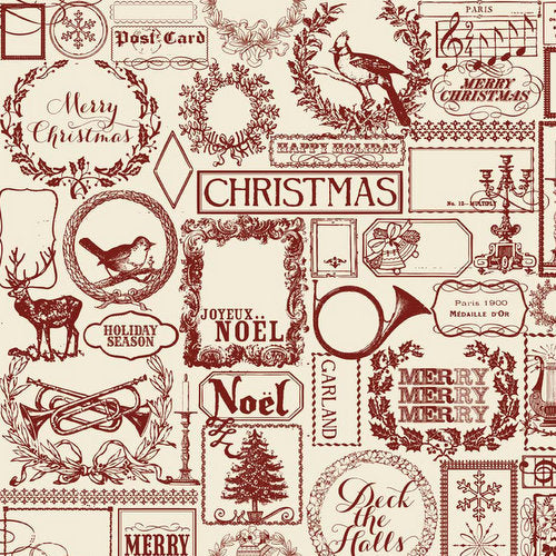 Lost and Found Christmas Main in Red by Riley Blake Designs