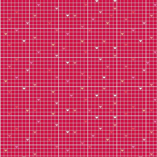 Lovebug Grid in Red by Doodlebug Designs for Riley Blake