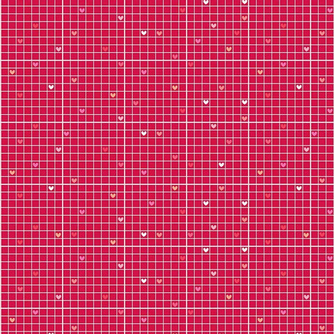 Lovebug Grid in Red by Doodlebug Designs for Riley Blake