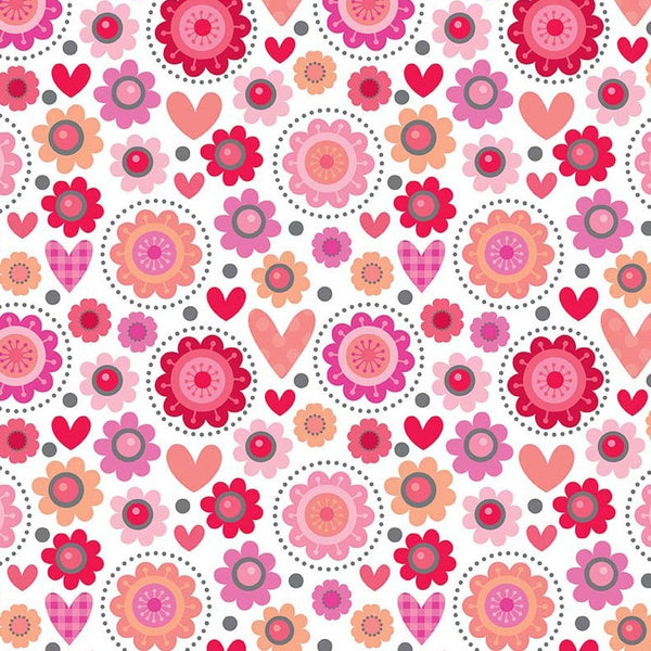 Lovebug Main on White by Doodlebug designs for Riley Blake