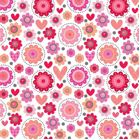 Lovebug Main on White by Doodlebug designs for Riley Blake