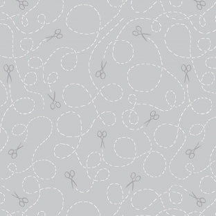 Made With Love Scissors on Smoke by Dear Stella Designs