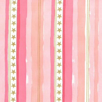 Magic Stars and Stripes in Pink with Cotton Metallic by Sarah Jane for Michael Miller Fabrics