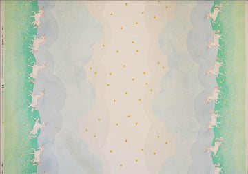 Magic Unicorn Parade Double Border with Cotton Metallic by Sarah Jane for Michael Miller Fabrics