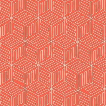 Maribel Mono Box in Coral by Annabel Wrigley for Windham Fabrics