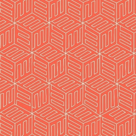 Maribel Mono Box in Coral by Annabel Wrigley for Windham Fabrics