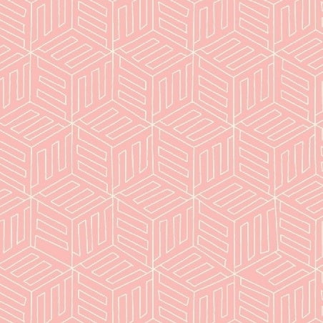 Maribel Mono Box in Pink by Annabel Wrigley for Windham Fabrics