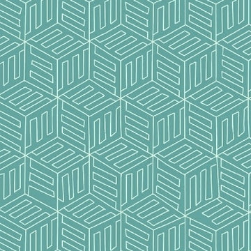 Maribel Mono Box in Turquoise by Annabel Wrigley for Windham Fabrics