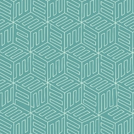 Maribel Mono Box in Turquoise by Annabel Wrigley for Windham Fabrics