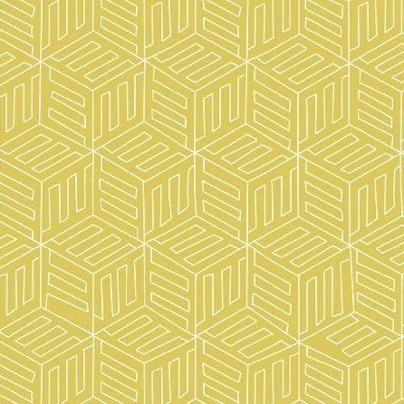 Maribel Mono Box in Yellow by Annabel Wrigley for Windham Fabrics