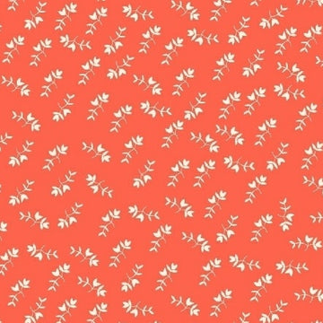 Maribel Mono Floral in Coral by Annabel Wrigley for Windham Fabrics
