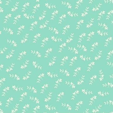 Maribel Mono Floral in Turquoise by Annabel Wrigley for Windham Fabrics