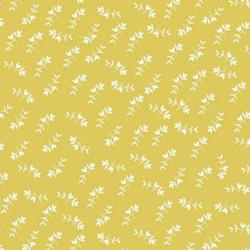 Maribel Mono Floral in Yellow by Annabel Wrigley for Windham Fabrics