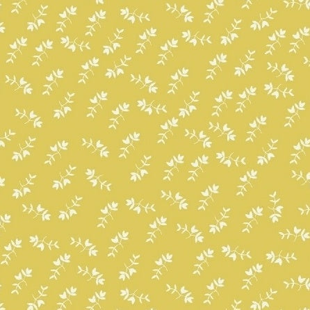 Maribel Mono Floral in Yellow by Annabel Wrigley for Windham Fabrics