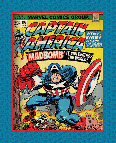 Marvel Comics III Captain America Panel by Camelot Cottons