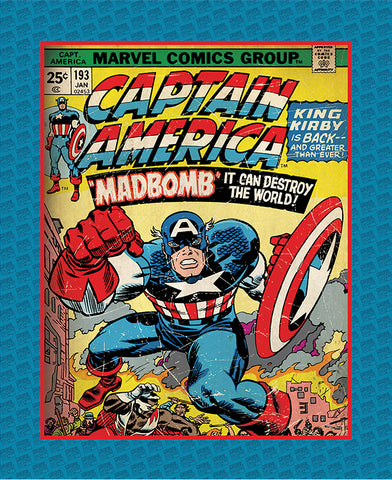 Marvel Comics III Captain America Panel by Camelot Cottons