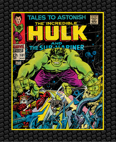 Marvel Comics III The Incredible Hulk Panel by Camelot Cottons