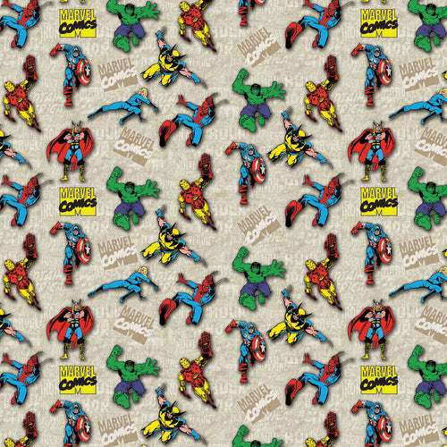 Marvel Immortals Superimposed Figures by Camelot Cottons