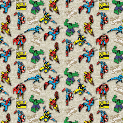 Marvel Immortals Superimposed Figures by Camelot Cottons