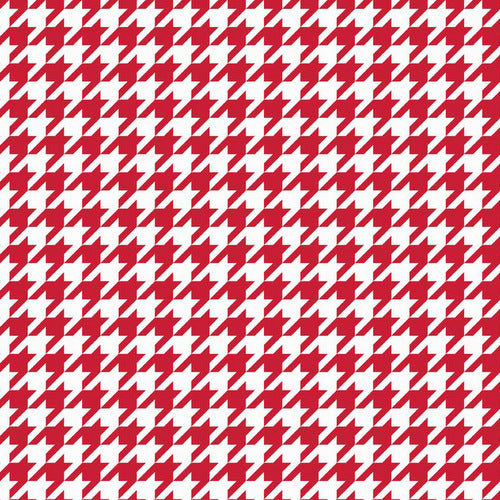 Medium Houndstooth in Red and White by Riley Blake Designs