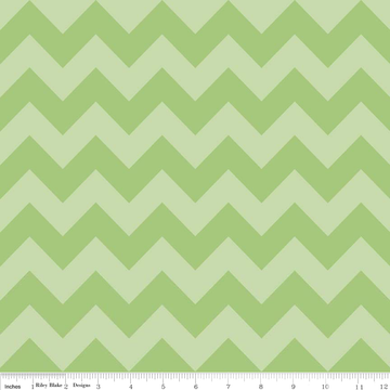 Medium Chevron Tonal Green by Riley Blake Designs