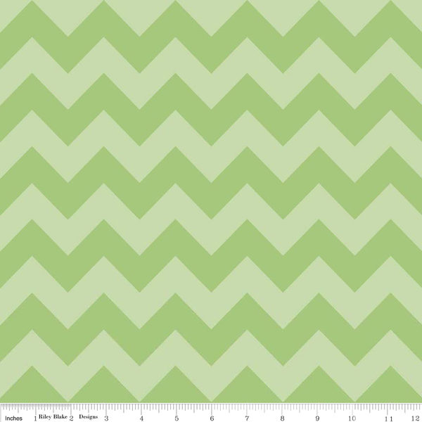 Medium Chevron Tonal Green by Riley Blake Designs