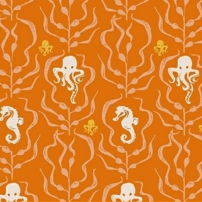 Mendocino Kelp Forest on Orange by Heather Ross for Windham Fabrics