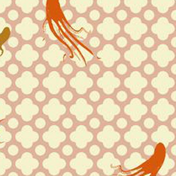 Mendocino large octopus in blush by Heather Ross for Windham Fabrics