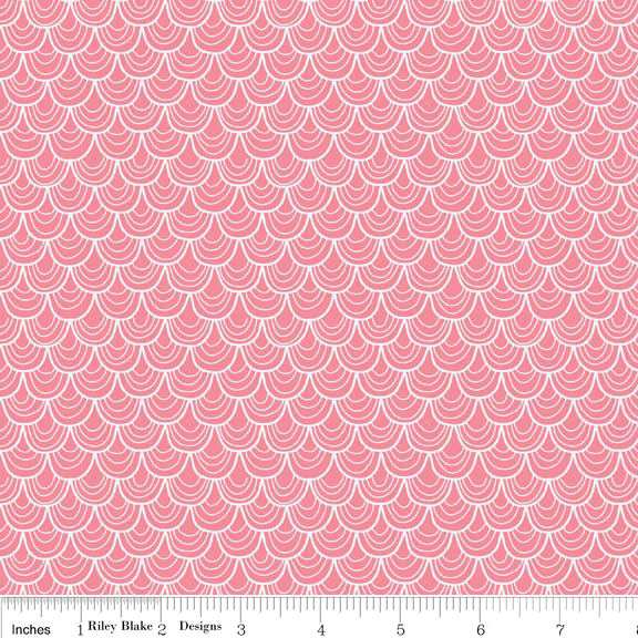 Merry Little Christmas Scallop in Pink by Riley Blake Designs