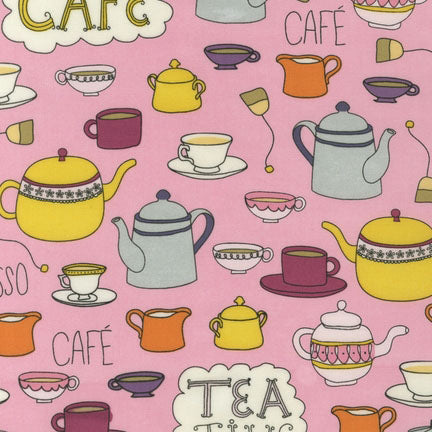 Metro Cafe Tea and Cafe in Retro by Robert Kaufman Fabrics