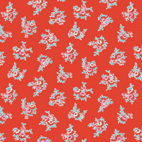 Milk, Sugar & Flower Milk Floral in Red by Riley Blake Designs