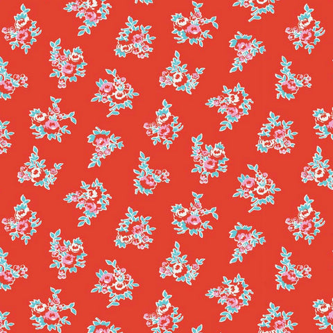 Milk, Sugar & Flower Milk Floral in Red by Riley Blake Designs