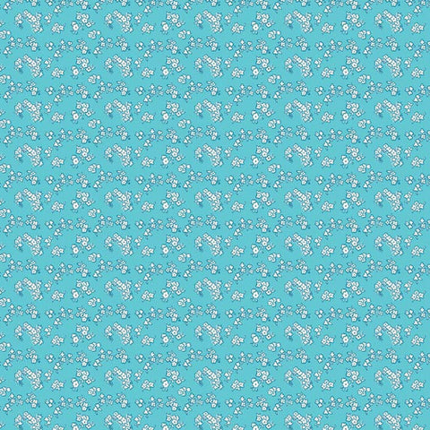 Milk, Sugar & Flower Milk Petals in Blue by Riley Blake Designs