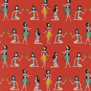 Mini Luau Hula Girls by Timeless Treasures