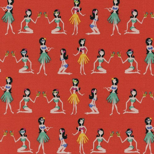 Mini Luau Hula Girls by Timeless Treasures