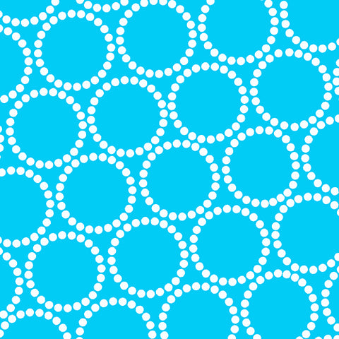 Mini Pearl Bracelet on Aqua by Andover Fabrics