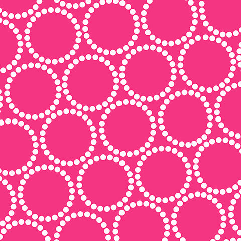 Mini Pearl Bracelet on Hot Pink by Andover Fabrics