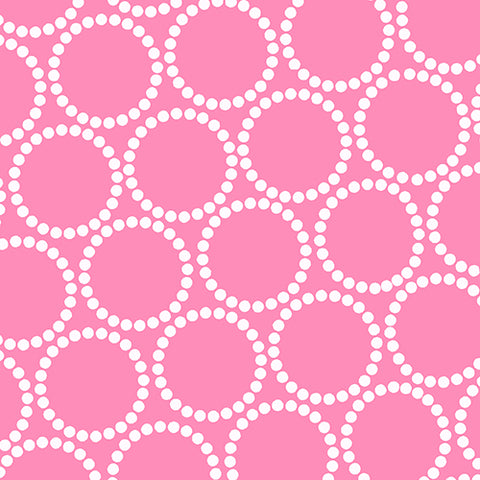 Mini Pearl Bracelet on Pink by Andover Fabrics