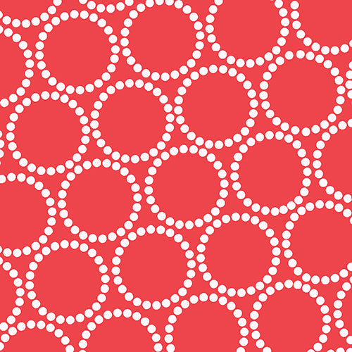 Mini Pearl Bracelet on Red by Andover Fabrics