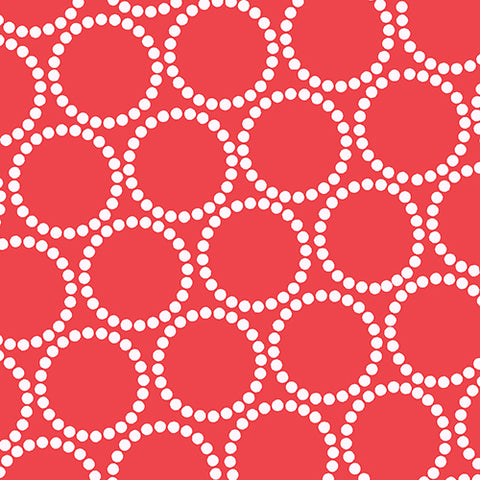 Mini Pearl Bracelet on Red by Andover Fabrics