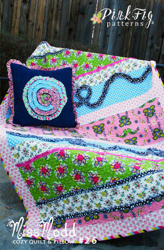 Miss Modd Cozy Quilt & Pillow for Pink Fig Patterns