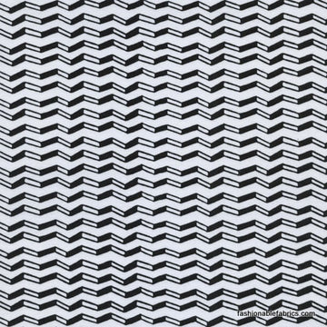 Mode Rouge Chevron Stripe in White by Timeless Treasures