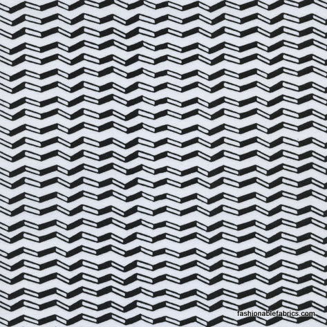 Mode Rouge Chevron Stripe in White by Timeless Treasures