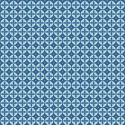 Modern Minis Modern Circles in Blue by Lori Holt for Riley Blake