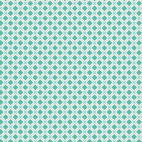 Modern Minis Modern X in Mint by Lori Holt for Riley Blake Designs