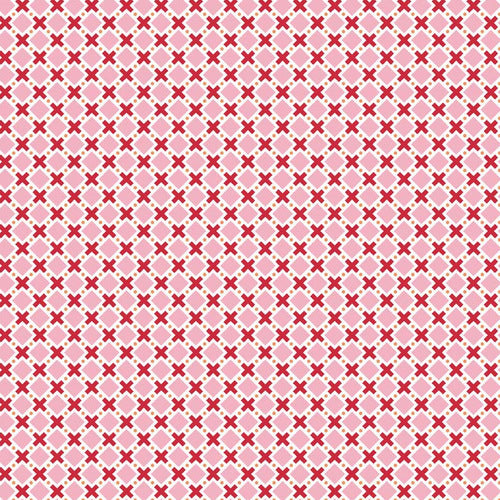 Modern Minis Modern X in Pink by Lori Holt for Riley Blake Designs