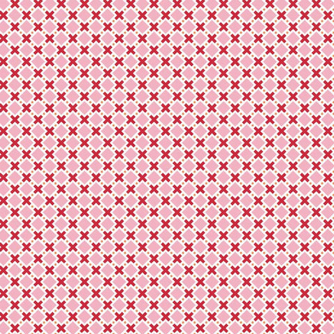Modern Minis Modern X in Pink by Lori Holt for Riley Blake Designs