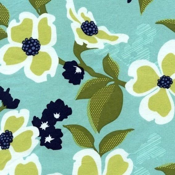 Modern Meadow Dogwood Bloom in Pond by Joel Dewberry for FreeSpirit Fabrics