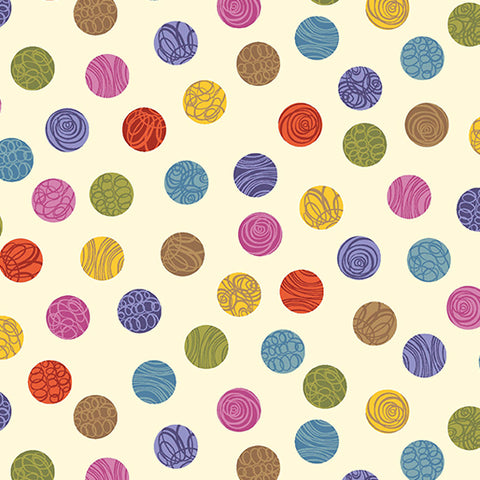 All's Wool That Ends Wool Woolly Balls in Cream/Multi by Kavas Studio